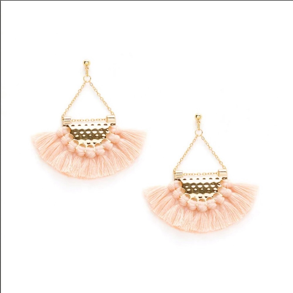 • Audrey • Fringe Statement Earrings - Picture 2 of 4